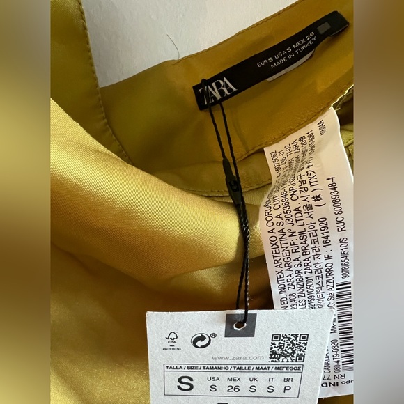 ZARA SATIN EFFECT ASYMMETRIC DRESS - Picture 11 of 13